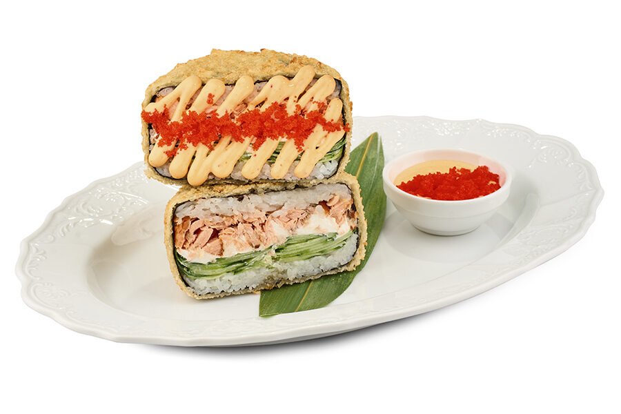 Суши бургер запечённый лосось Ровно