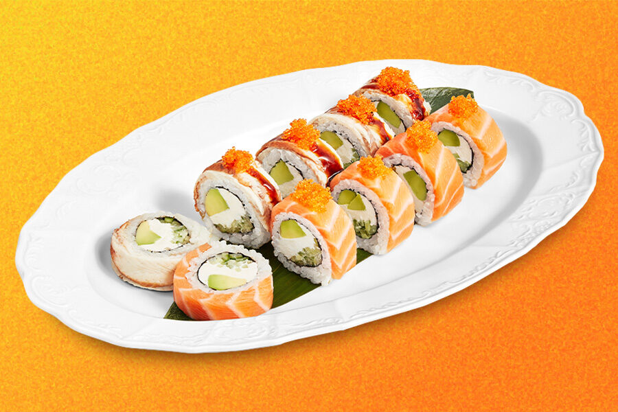 Филадельфия микс угорь-лосось на дом