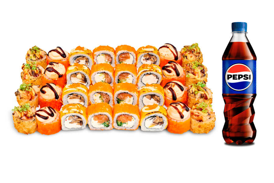 Суши-сет Для двоих + Pepsi 500 мл Ровно