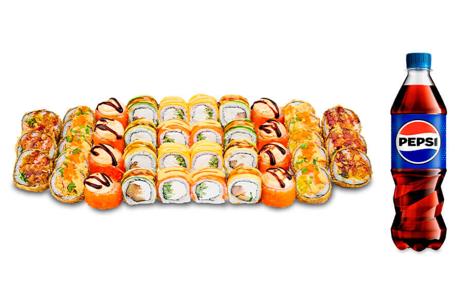 Суши-сет Токио микс + Pepsi 500 мл от Roll Club